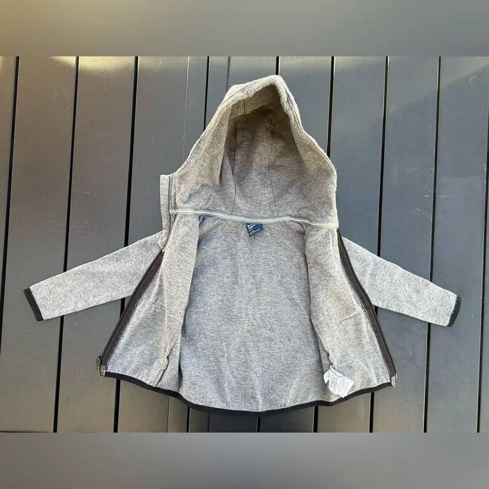 Gap Baby Full Zip Hoodie Heather Gray Boys Toddler size 18–24 months